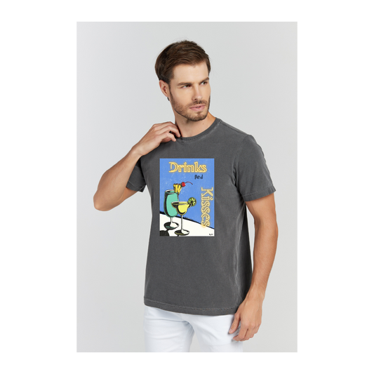 Camiseta Estonada Cinza Chumbo