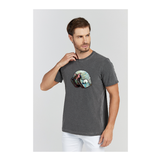 Camiseta Estonada Cinza Chumbo