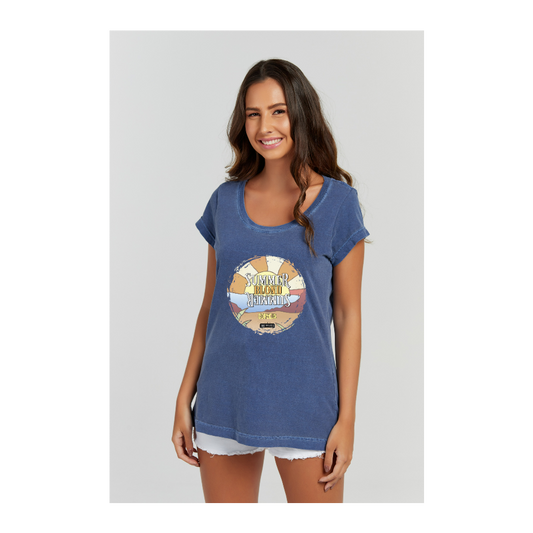 Baby long Estonada Azul Marinho