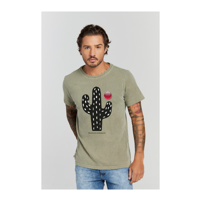 Camiseta Estonada Verde Militar