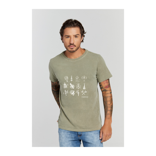 Camiseta Estonada Verde Militar