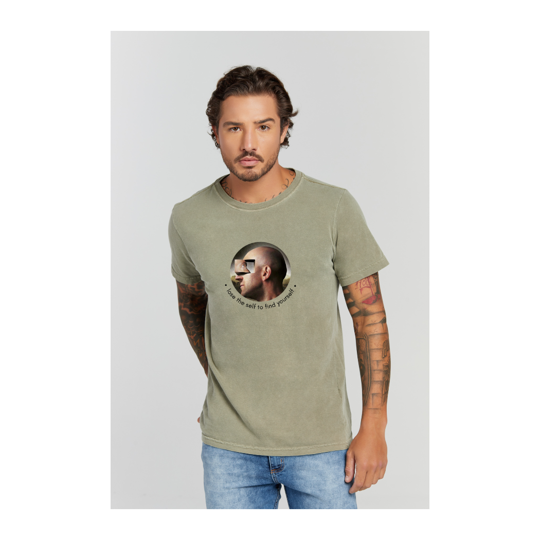 Camiseta Estonada Verde Militar