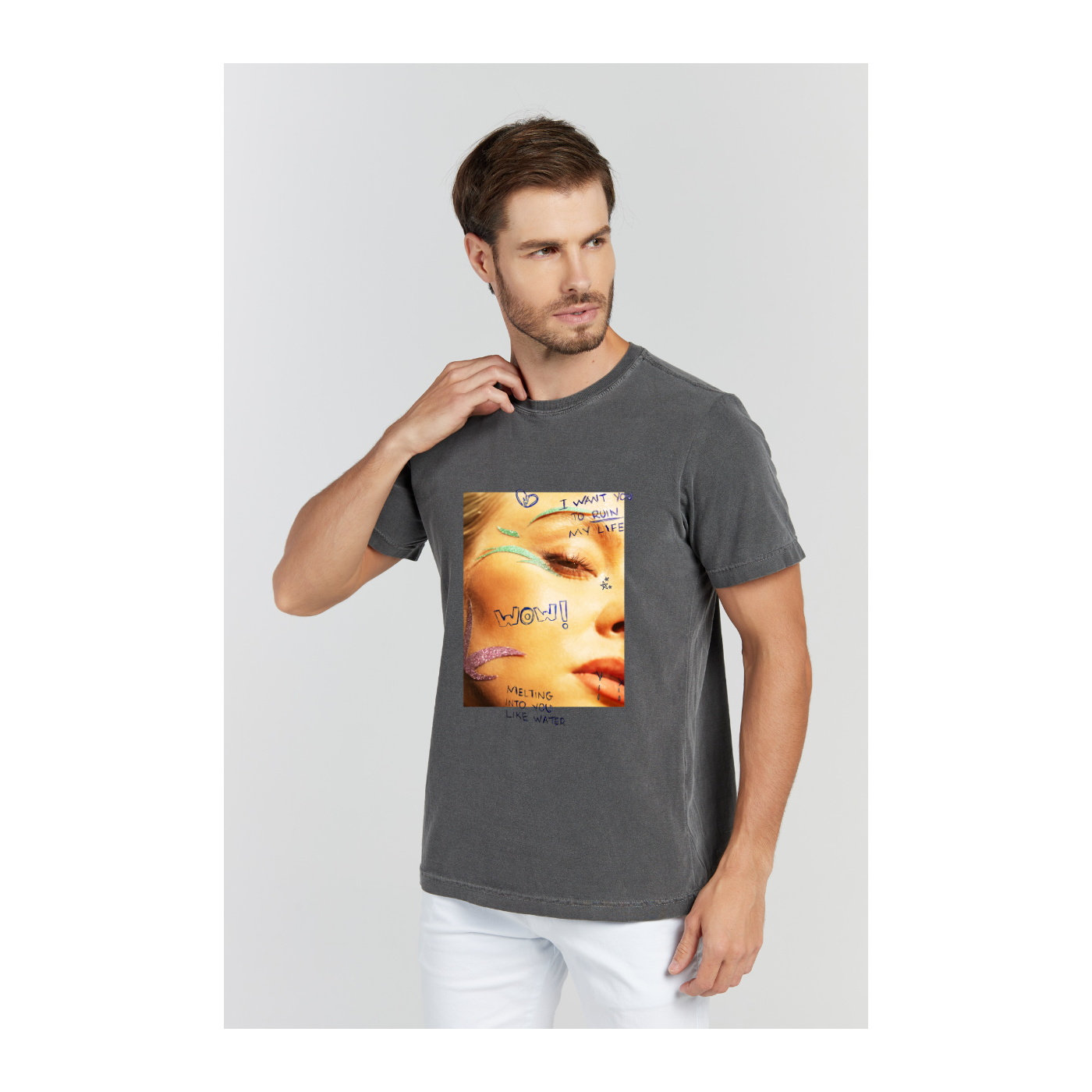Camiseta Estonada Cinza Chumbo