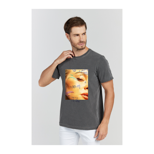 Camiseta Estonada Cinza Chumbo