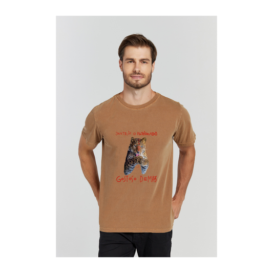 Camiseta Estonada Marrom