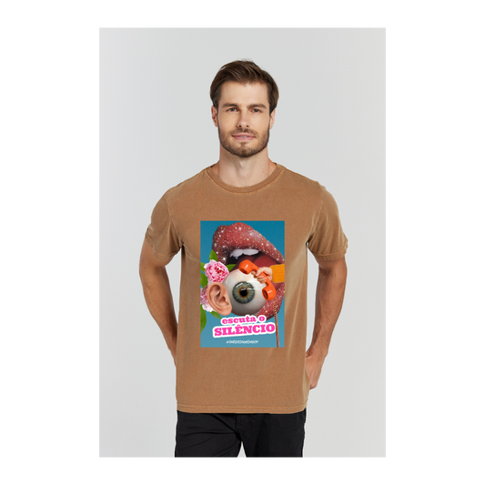 Camiseta Estonada Marrom