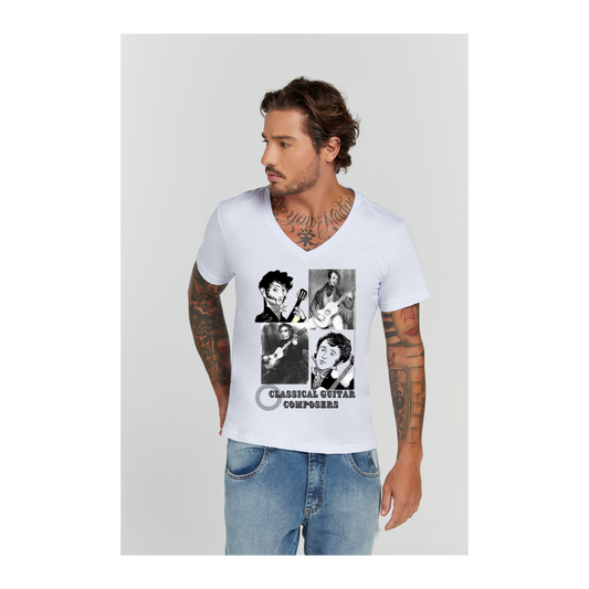 Camiseta Premium Branco Decote V