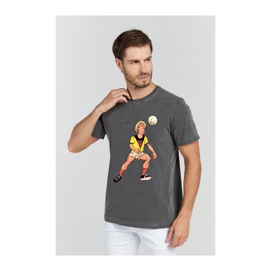 Camiseta Estonada Cinza Chumbo