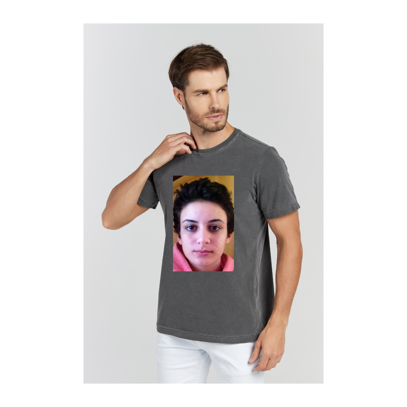 Camiseta Estonada Cinza Chumbo