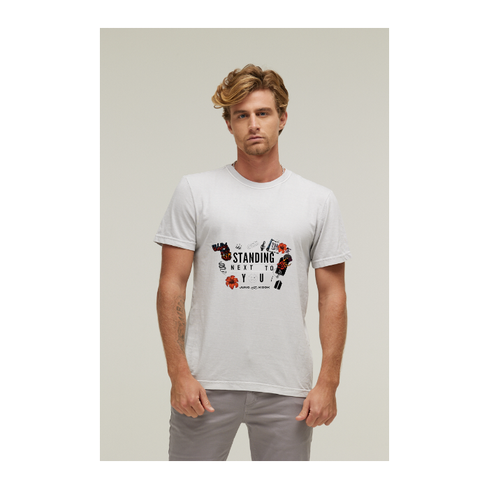 Camiseta Estonada Branco Gelo