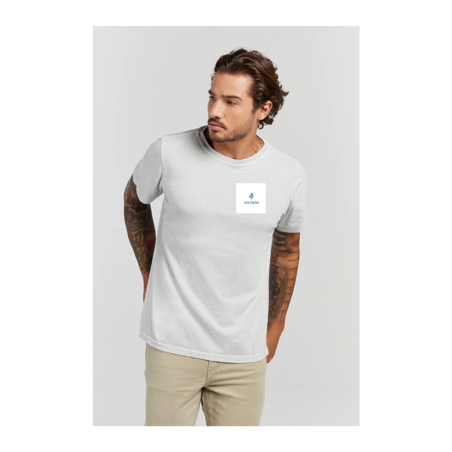 Camiseta Estonada Branco Gelo