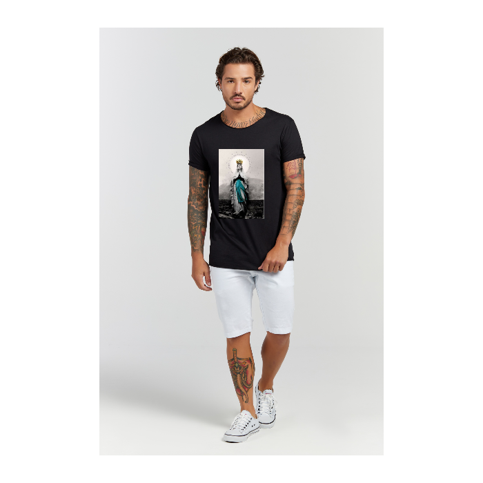 Camiseta Longline Preto