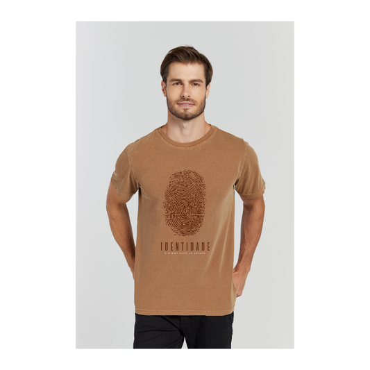 Camiseta Estonada Marrom