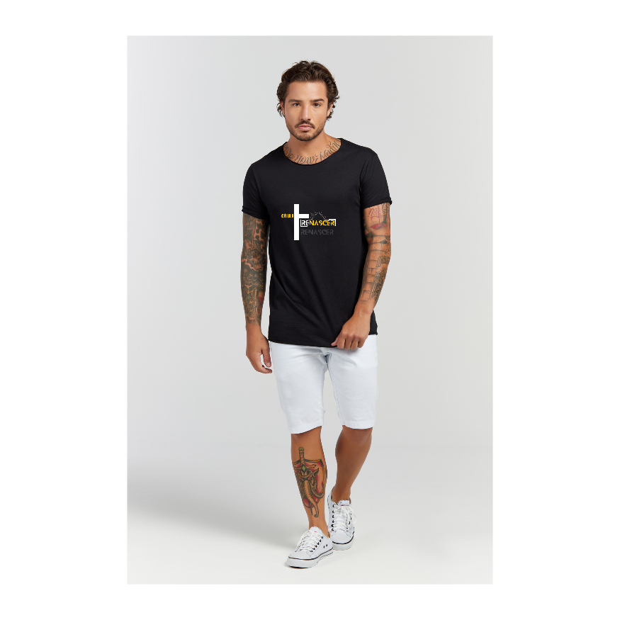 Camiseta Longline Preto