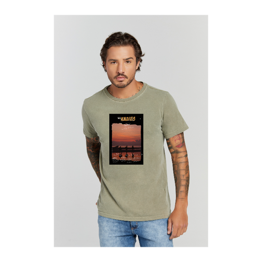 Camiseta Estonada Verde Militar