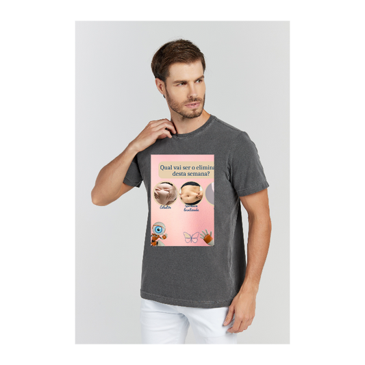 Camiseta Estonada Cinza Chumbo