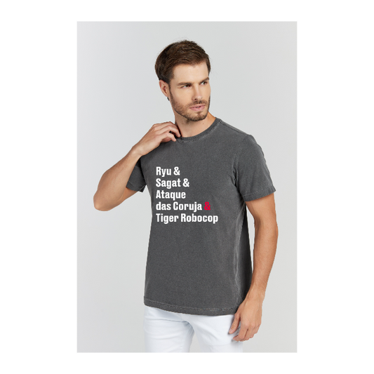 Camiseta Estonada Cinza Chumbo