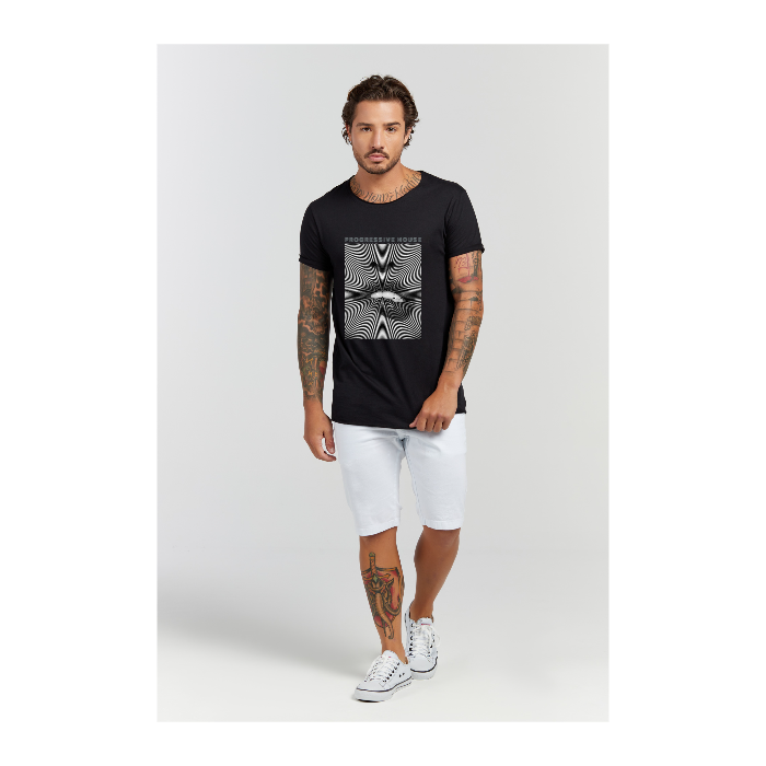 Camiseta Longline Preto