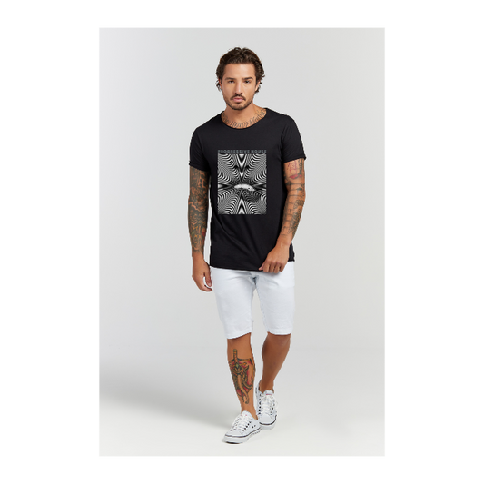 Camiseta Longline Preto