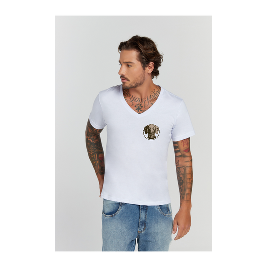 Camiseta Premium Branco Decote V