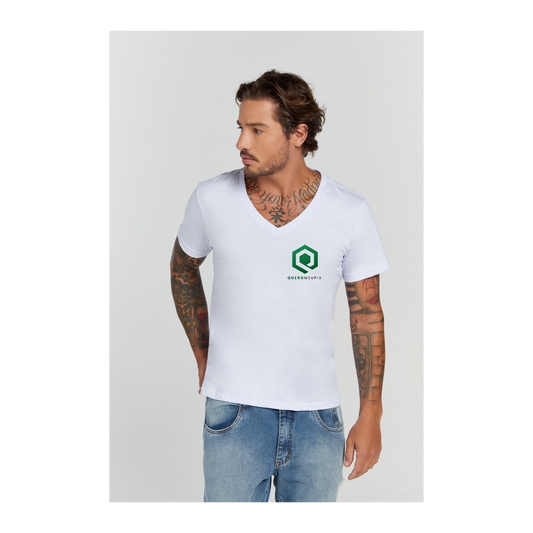 Camiseta Premium Branco Decote V