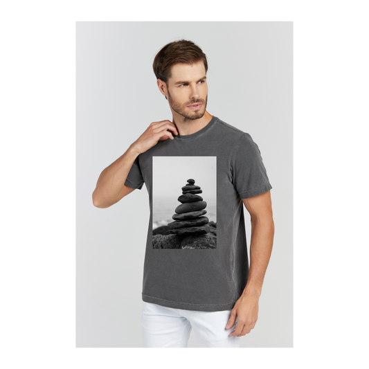 Camiseta Estonada Cinza Chumbo