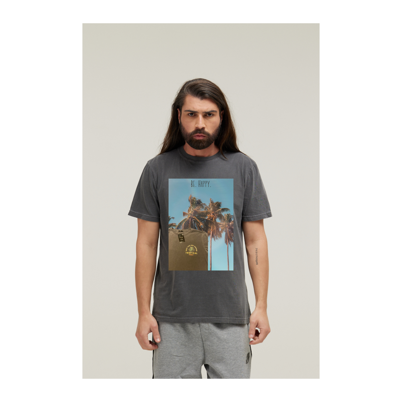 Camiseta Estonada Cinza Chumbo