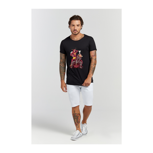 Camiseta Longline Preto