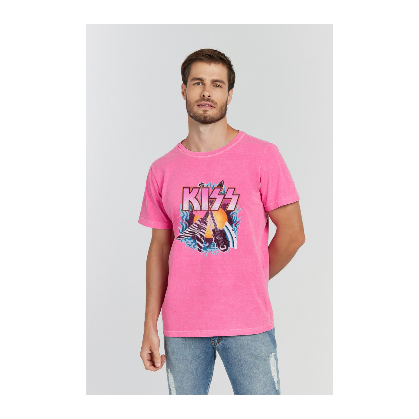 Camiseta Estonada Rosa Pink