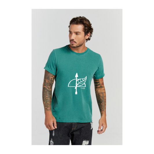 Camiseta Estonada Verde Musgo