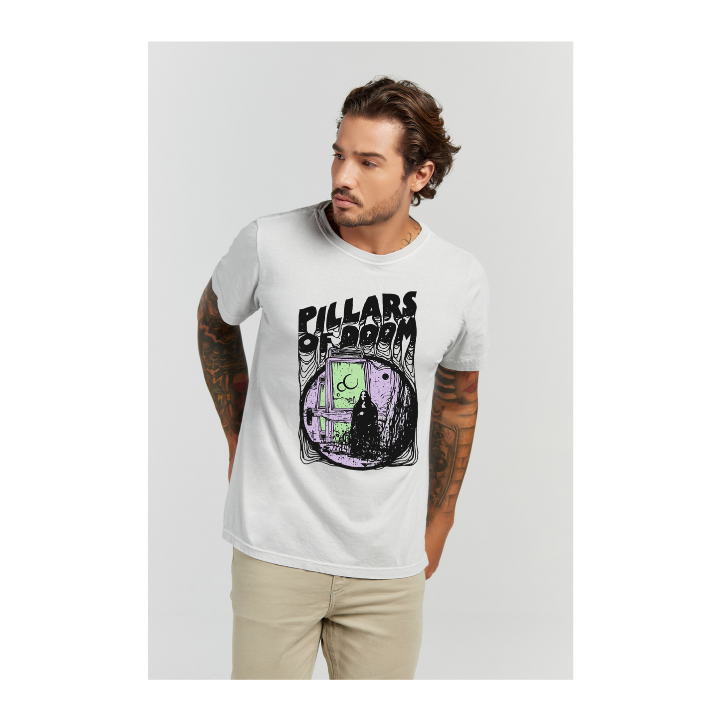 Camiseta Estonada Branco Gelo