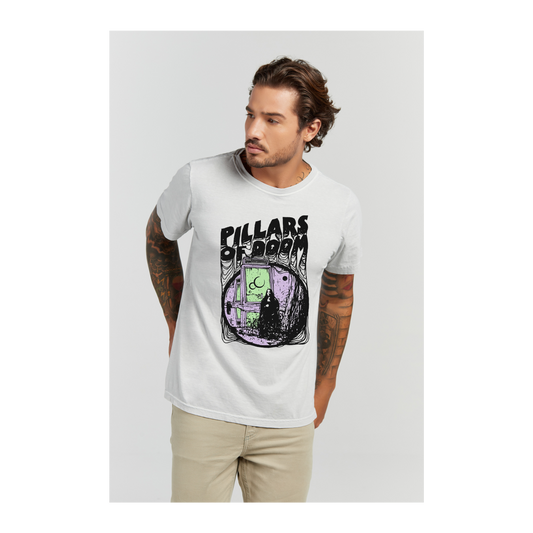 Camiseta Estonada Branco Gelo