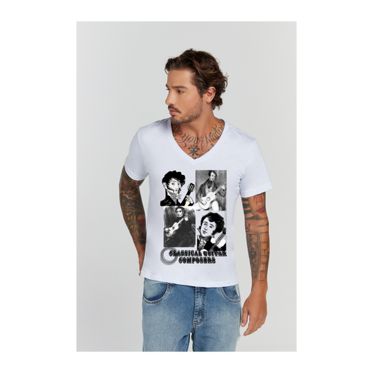 Camiseta Premium Branco Decote V