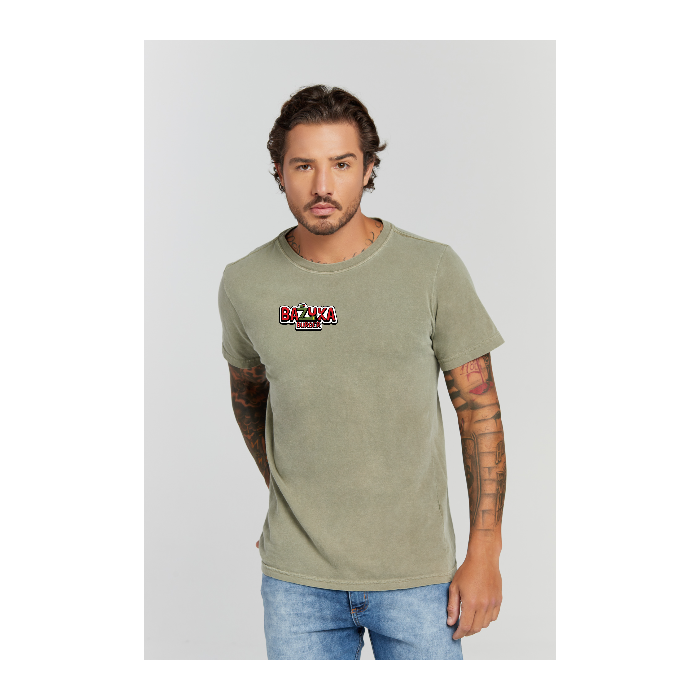 Camiseta Estonada Verde Militar