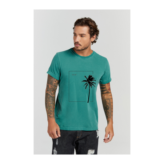 Camiseta Estonada Verde Musgo