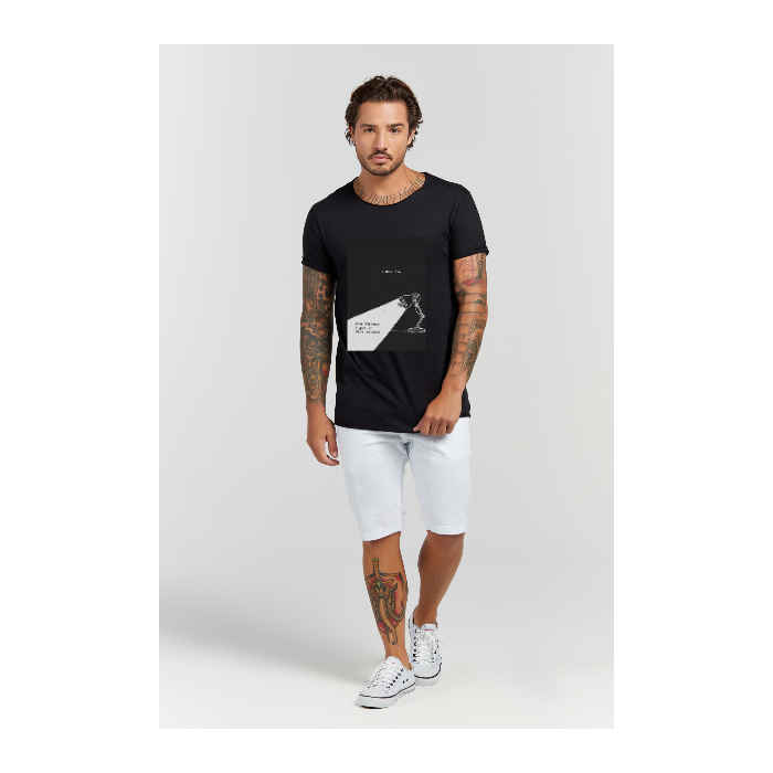Camiseta Longline Preto