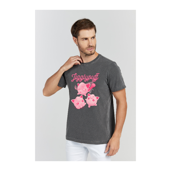 Camiseta Estonada Cinza Chumbo