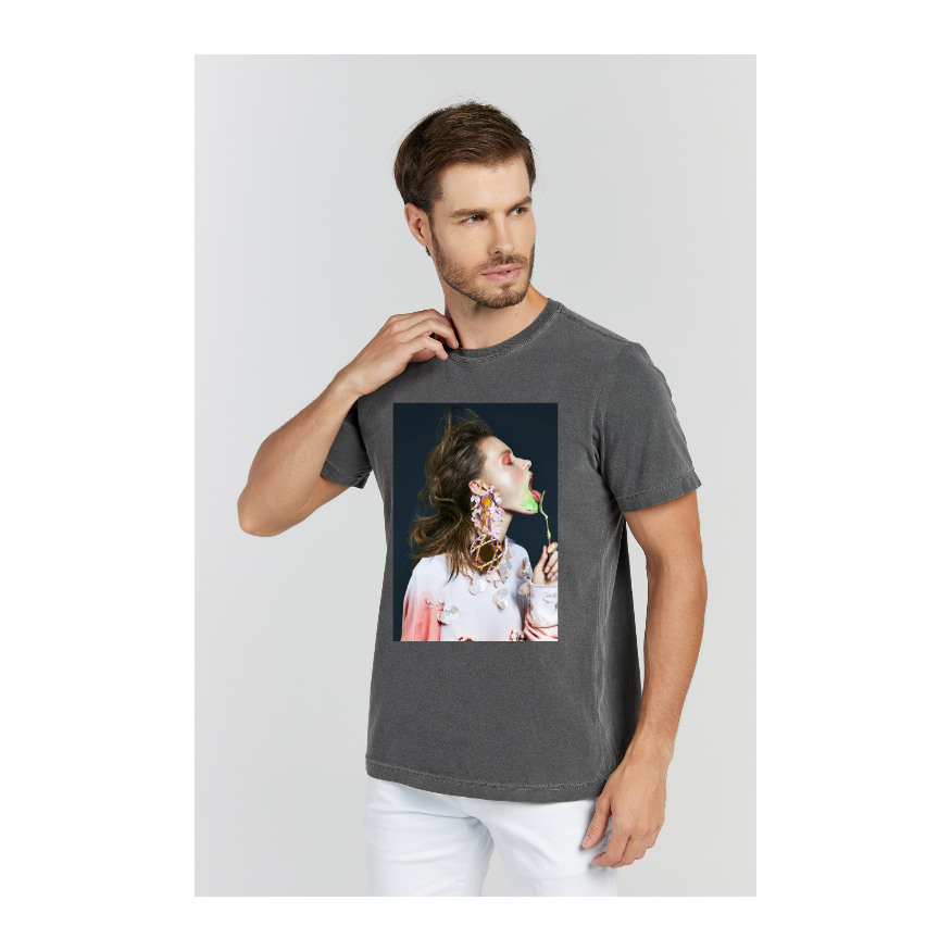 Camiseta Estonada Cinza Chumbo