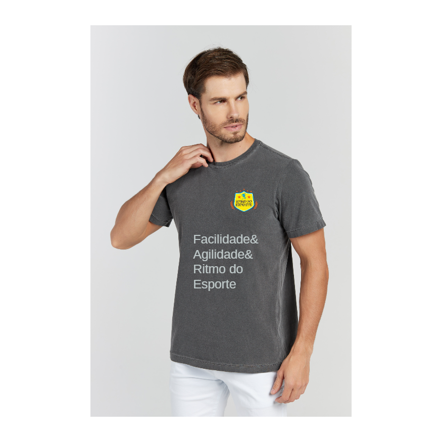 Camiseta Estonada Cinza Chumbo