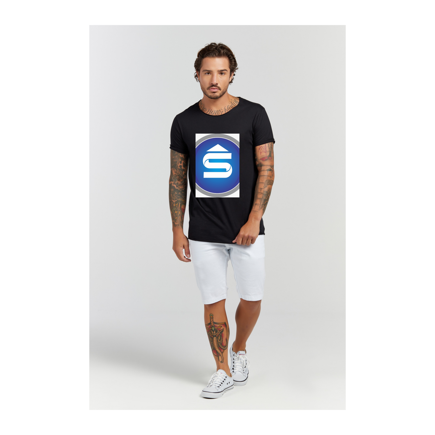 Camiseta Longline Preto