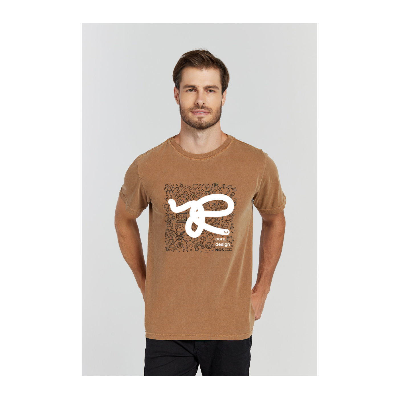 Camiseta Estonada Marrom