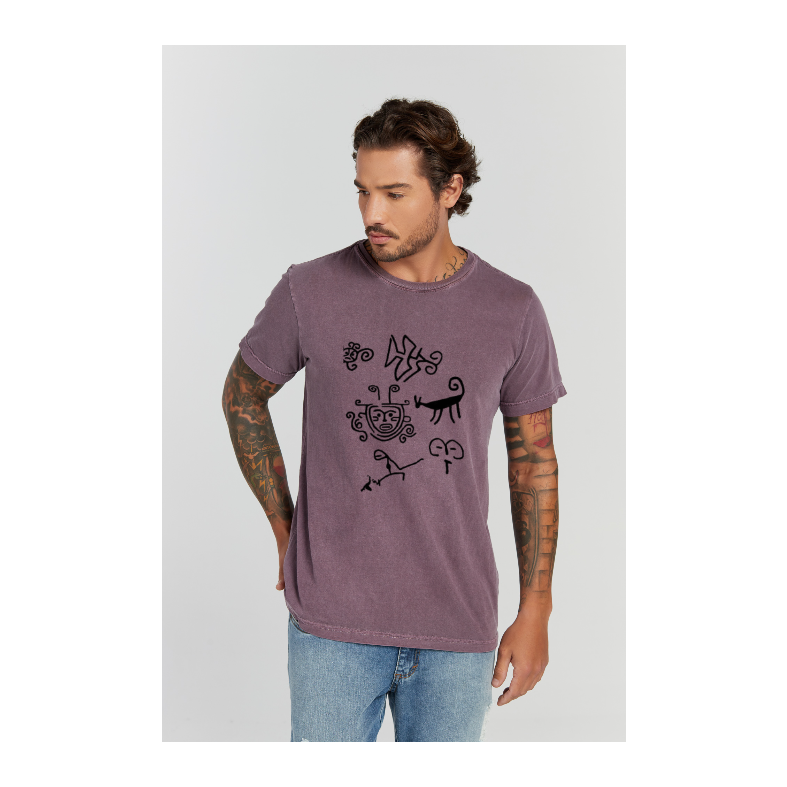 Camiseta Estonada Roxo