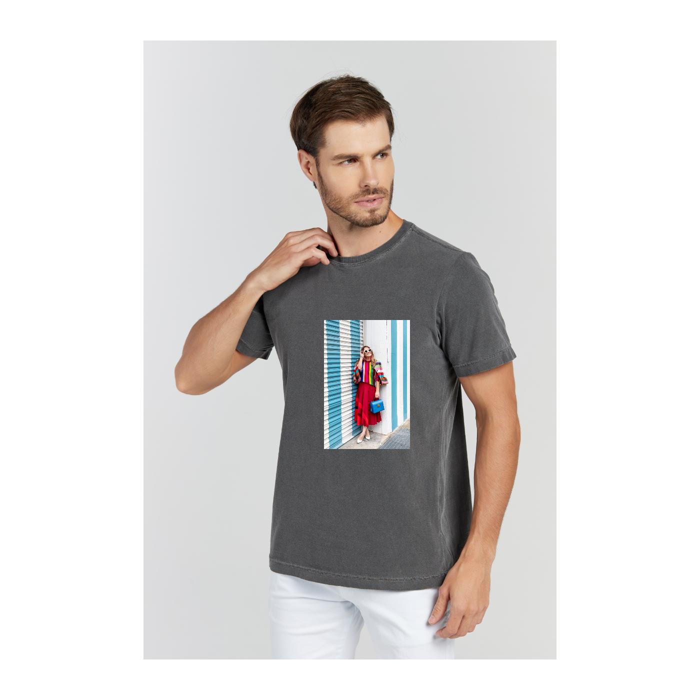 Camiseta Estonada Cinza Chumbo
