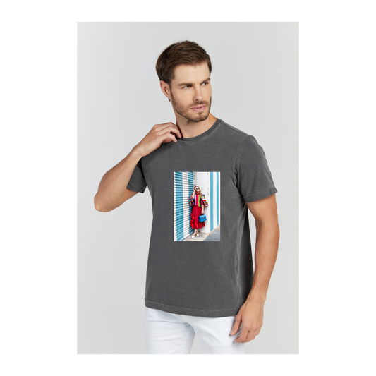 Camiseta Estonada Cinza Chumbo