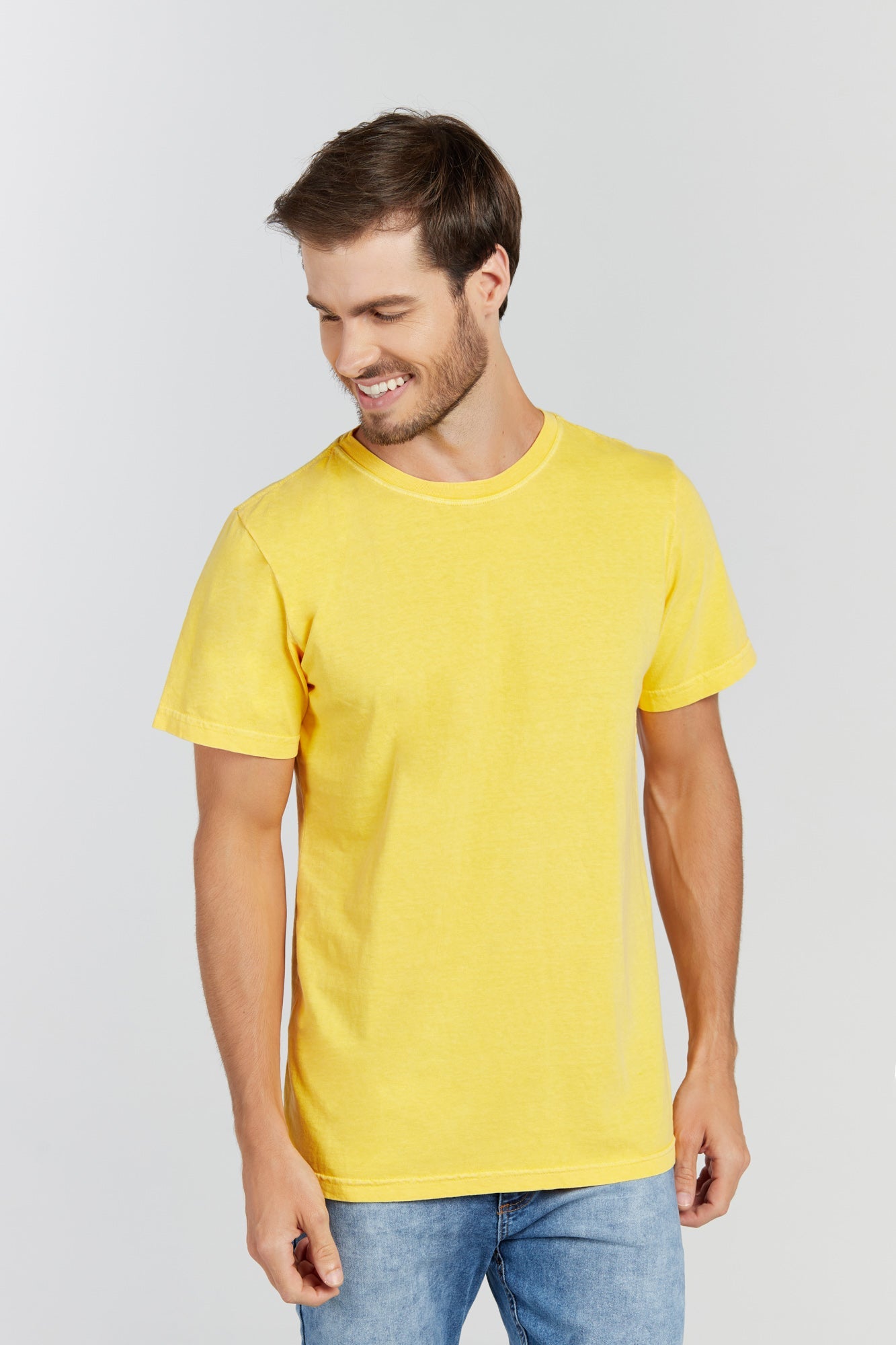 Camiseta Estonada Amarelo Ouro
