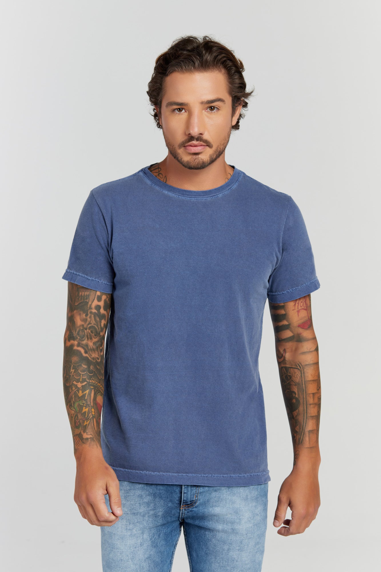 Camiseta Estonada Azul Marinho