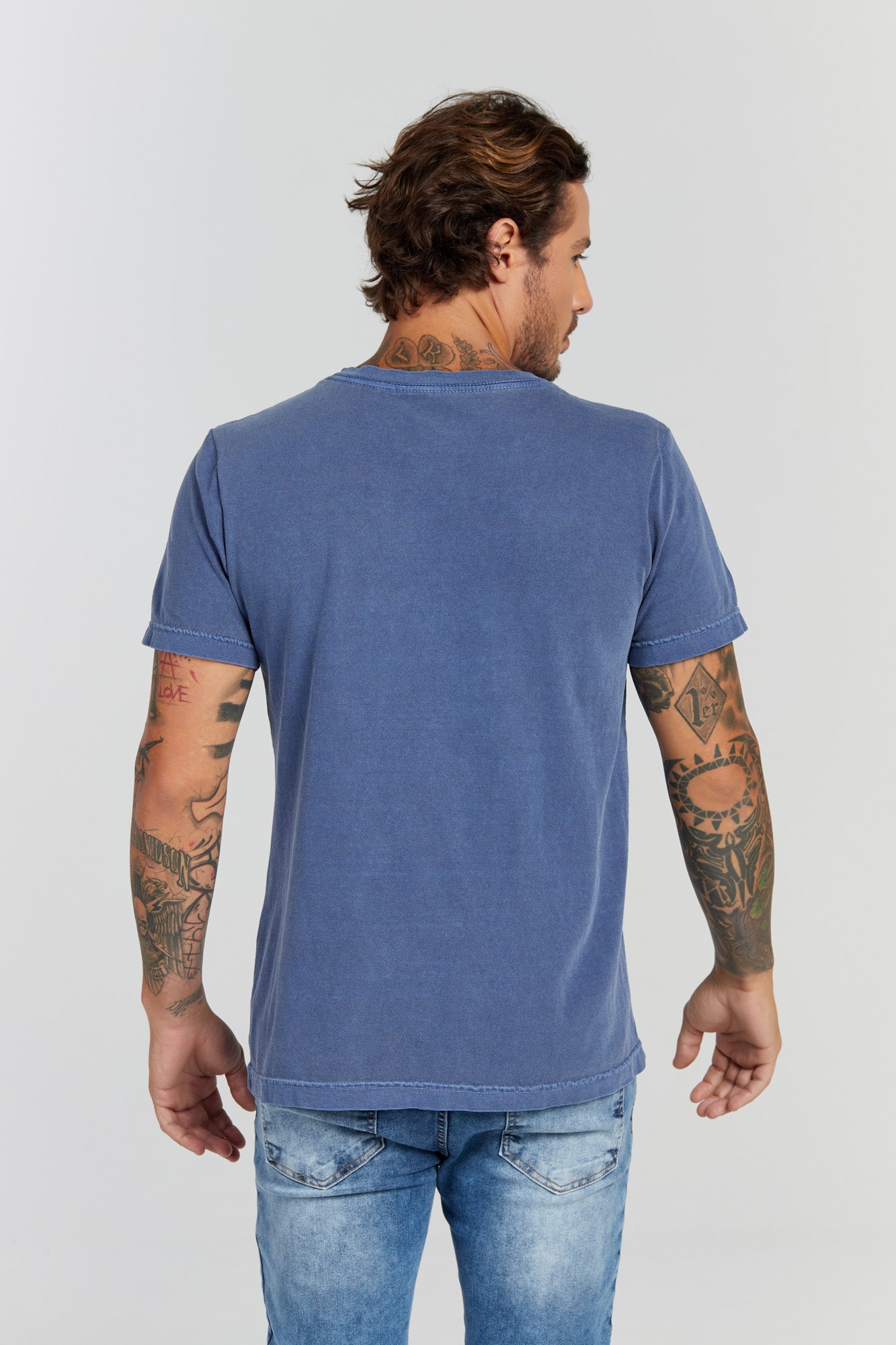 Camiseta Estonada Azul Marinho